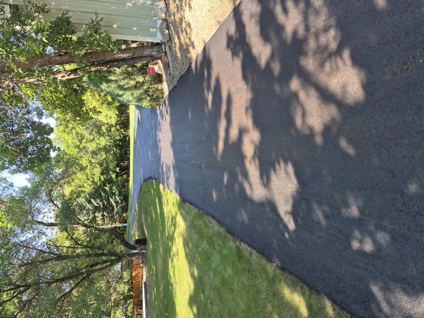 New overlay winding through the wooded lot